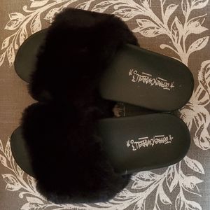 Jeffrey Campbell Fuzzy Slides
